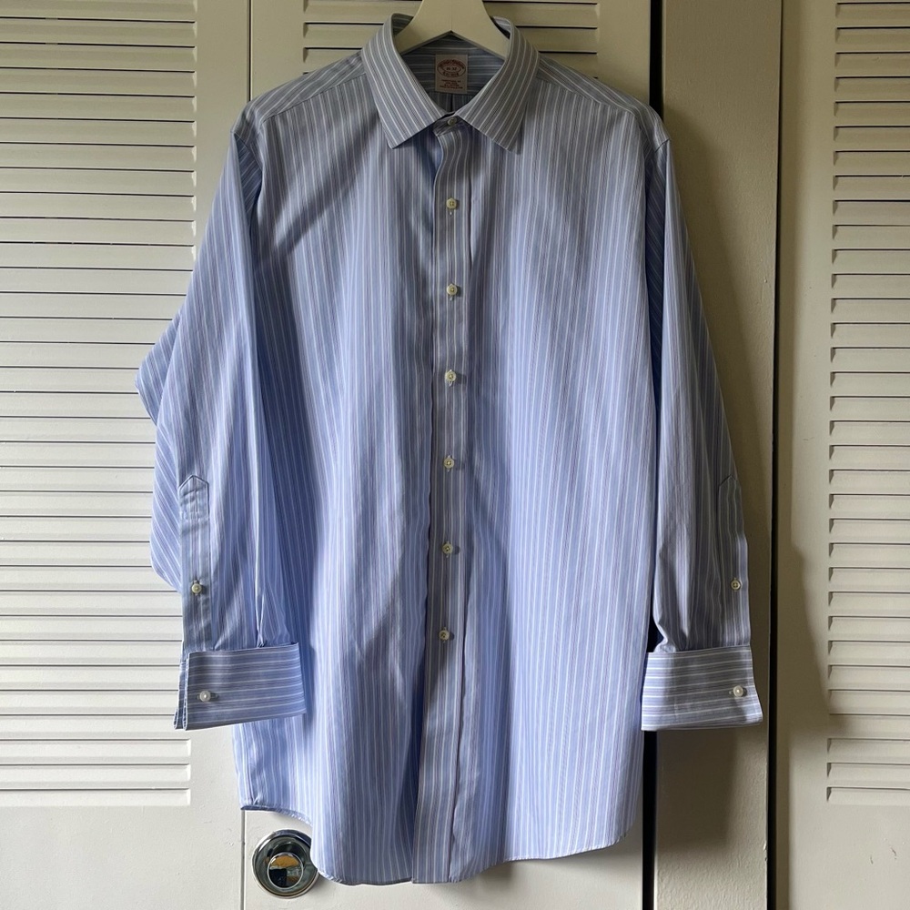 Brooks Brothers Shirt - Blue White Red Stripe - 16-32 Medium